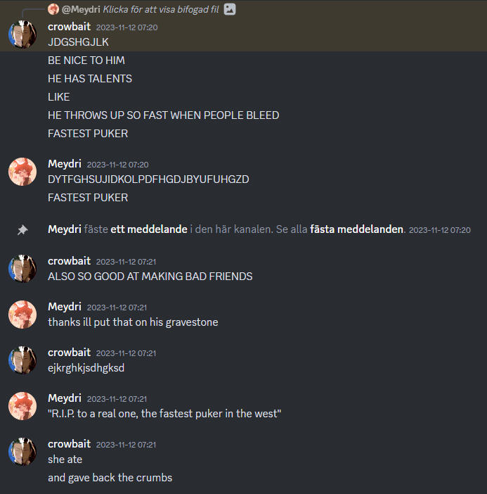 in response to said lack of talents